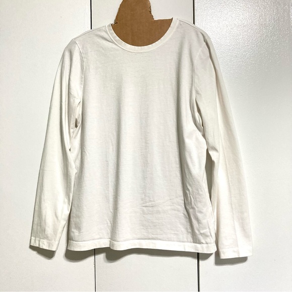 LL BEAN White Long Sleeve Cotton Blouse Top Shirt Womens Medium - Picture 11 of 15